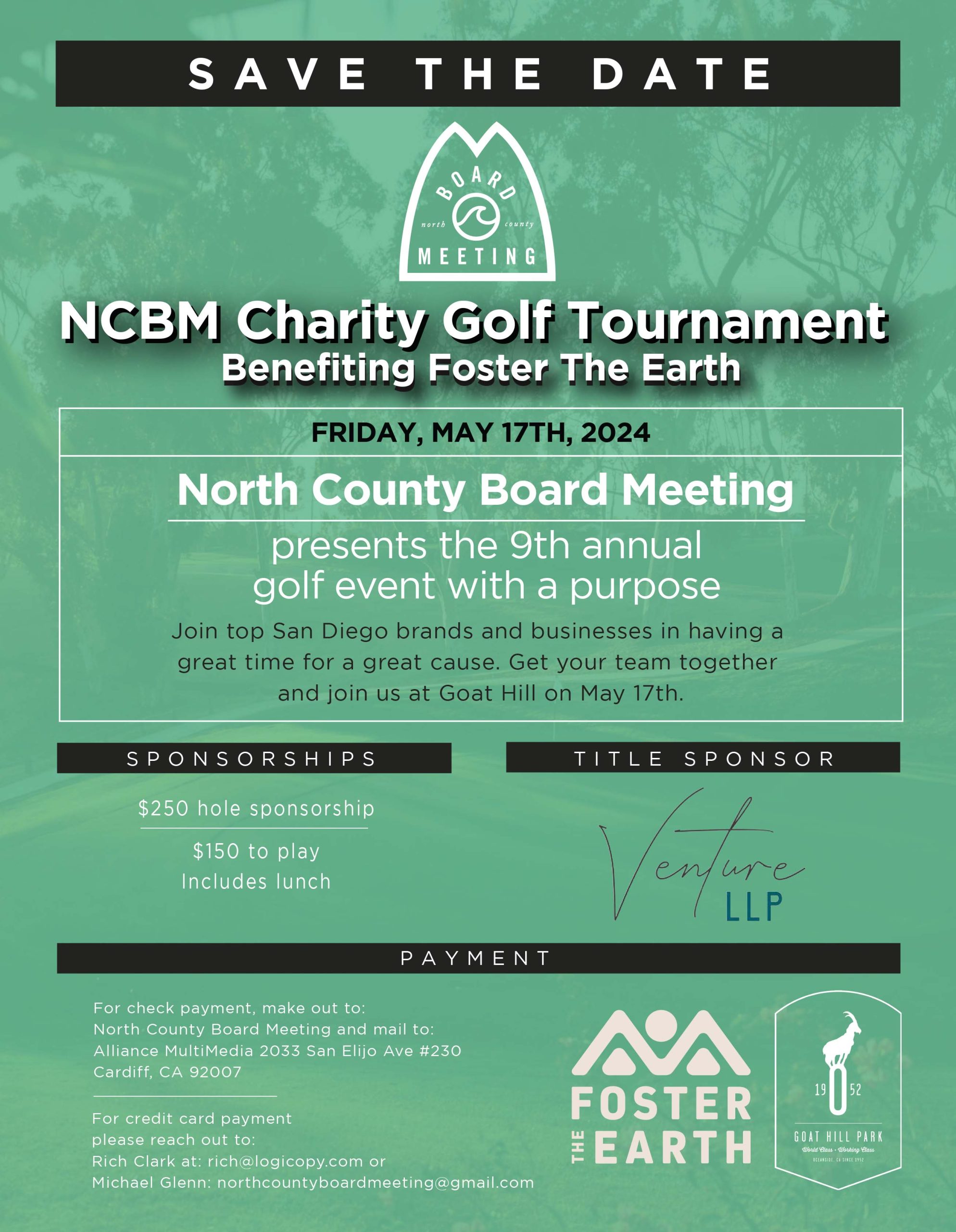NCBM Charity Golf Tournament Flyer